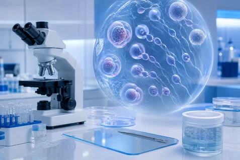 Laboratorio di medicina riproduttiva dedicato allo studio del trapianto di tessuto testicolare e della produzione di spermatozoi
