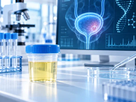 Campione di urine e rappresentazione digitale della vescica per lo studio di un test non invasivo per il tumore della vescica